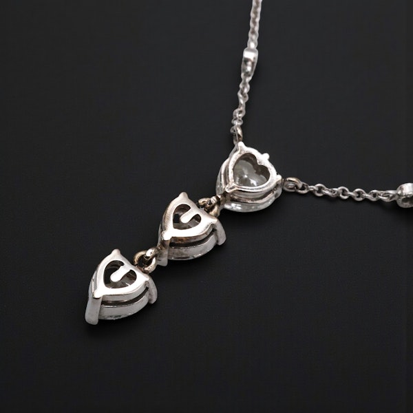Lovely Graduated Diamond Heart pendant,Deco&Vintage,stand 324 - image 5