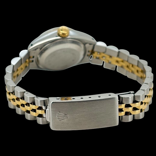 ROLEX LADY DATE STEEL/GOLG JUBILEE BRACELET CHAMPAGNE LINEN DIAL 6917 - image 5