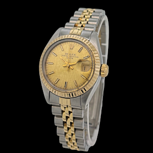 ROLEX LADY DATE STEEL/GOLG JUBILEE BRACELET CHAMPAGNE LINEN DIAL 6917