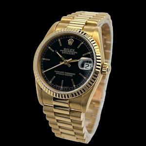 ROELX DATEJUST 31 PRESIDENT BRACELET 18KT YELLOW GOLD 68278