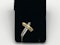 Vintage 18 ct. yellow and white  gold diamond cross - image 1