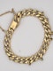Heavy 18 ct. gold flat curb bracelet with rings fitted for charms suspension. 63 grams weight - image 2