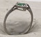 Art Deco emerald lozenge shape ring - image 2