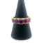 Victorian Five Stone Natural Burmese Ruby Ring in 18ct Yellow Gold - image 1