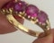 Victorian Five Stone Natural Burmese Ruby Ring in 18ct Yellow Gold - image 5