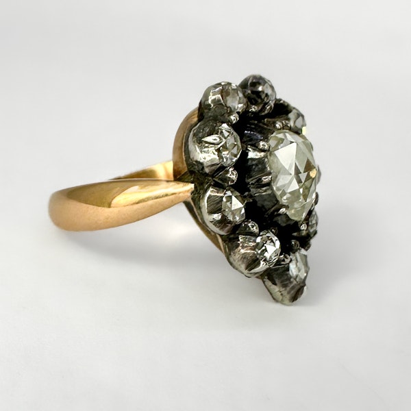 Antique Rose Cut Diamond Cluster Ring - Saddingtons Jewellery Stand 375 - image 2
