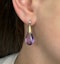 Large Amethyst Drop Earrings - Saddingtons Jewellery Stand 375 - image 2