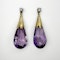Large Amethyst Drop Earrings - Saddingtons Jewellery Stand 375 - image 1