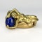 Figurative Art Nouveau Lapis Lazuli Ring - Saddingtons Jewellery Stand 375 - image 1