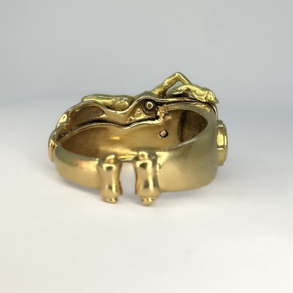 Figurative Art Nouveau Lapis Lazuli Ring - Saddingtons Jewellery Stand 375 - image 5