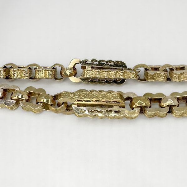 Antique Albert Chain Fancy Link - Saddingtons Jewellery Stand 375 - image 3