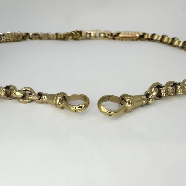 Antique Albert Chain Fancy Link - Saddingtons Jewellery Stand 375 - image 4