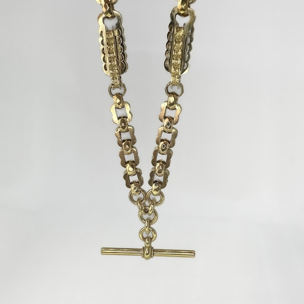 Antique Albert Chain Fancy Link - Saddingtons Jewellery Stand 375 - image 2