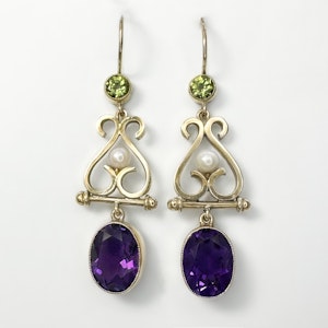 Antique Suffragette Drop Earrings - Saddingtons Jewellery Stand 375