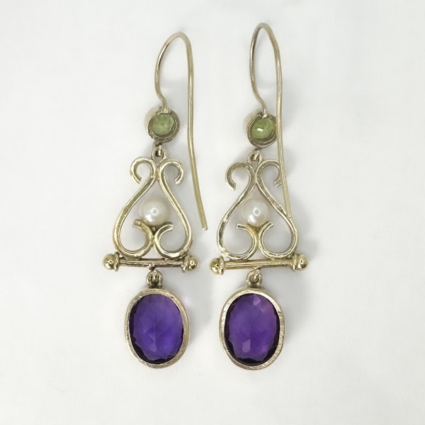 Antique Suffragette Drop Earrings - Saddingtons Jewellery Stand 375 - image 3