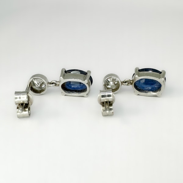 Sapphire and Diamond Drop Earrings - Saddingtons Jewellery Stand 375 - image 3