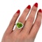 18ct Gold Heart-Shaped Peridot & Diamond Cluster Ring - image 5