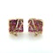 Ruby and Diamond Woven 18ct Gold Earrings Circa 1960s - image 4