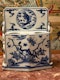 A RARE MING BLUE AND WHITE BRUSH HOLDER IN THE FORM OF A TABLE SCREEN - image 2