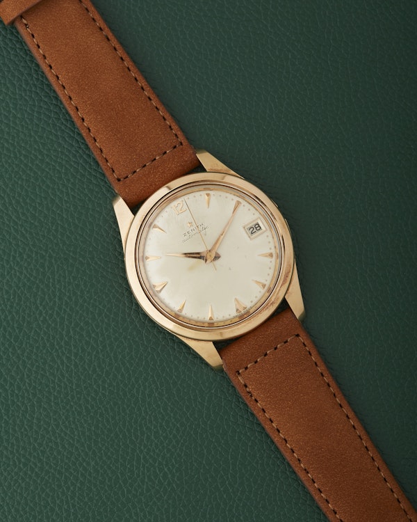 Zenith 18k Rose Gold Spillmann Case Cal.71 Automatic Vintage Watch - image 2