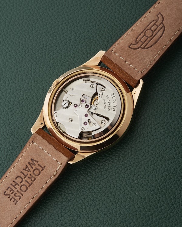 Zenith 18k Rose Gold Spillmann Case Cal.71 Automatic Vintage Watch - image 12