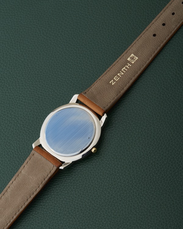 Zenith NOS Ref. 19.0130.387 Vintage Two Toned Black Dial Watch - image 9