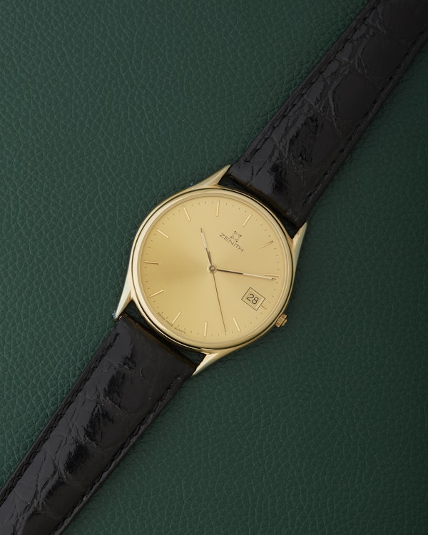 Zenith NOS Ref. 27.2190.226 Gold Plated Signed Strap & Buckle - image 3