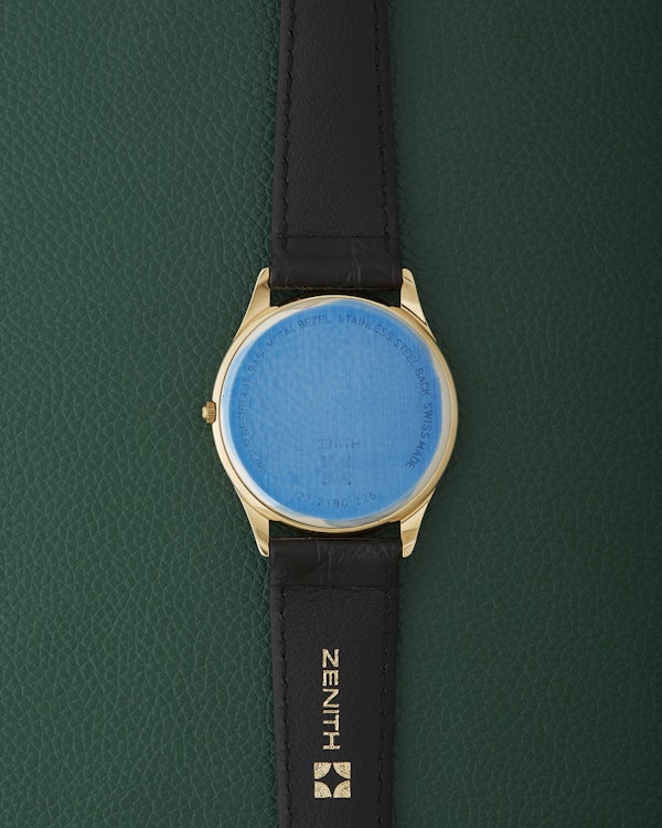 Zenith NOS Ref. 27.2190.226 Gold Plated Signed Strap & Buckle - image 9