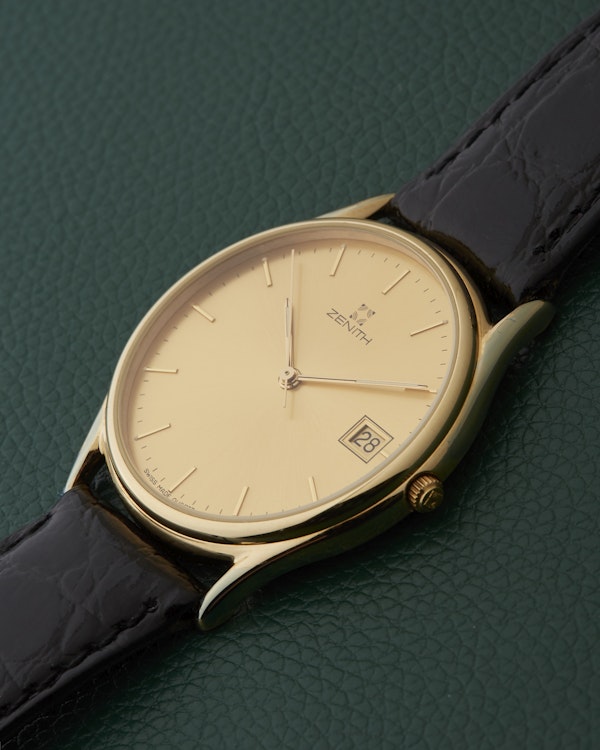 Zenith NOS Ref. 27.2190.226 Gold Plated Signed Strap & Buckle - image 6