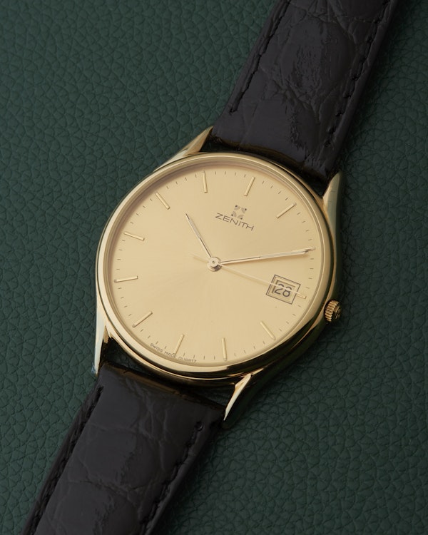 Zenith NOS Ref. 27.2190.226 Gold Plated Signed Strap & Buckle - image 8