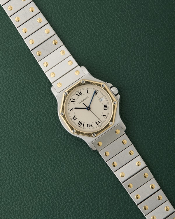 Cartier Santos Octagon Ref.187902 Two Toned 18k Yellow Gold Octagonal Bezel - image 1