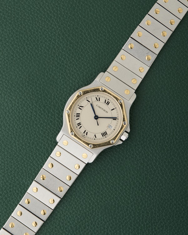 Cartier Santos Octagon Ref.187902 Two Toned 18k Yellow Gold Octagonal Bezel - image 2