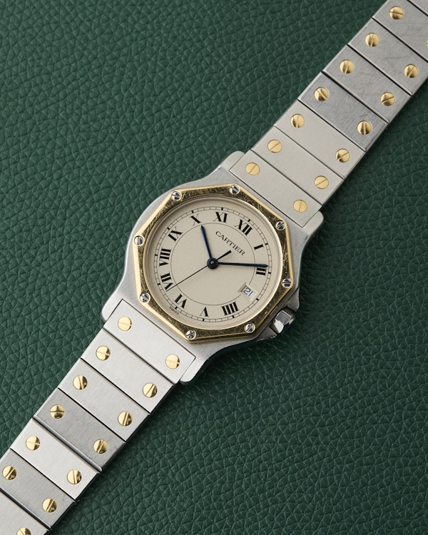 Cartier Santos Octagon Ref.187902 Two Toned 18k Yellow Gold Octagonal Bezel - image 6