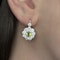 Peridot Diamond Cluster Earrings - Saddingtons Jewellery Stand 375 - image 4