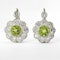 Peridot Diamond Cluster Earrings - Saddingtons Jewellery Stand 375 - image 1