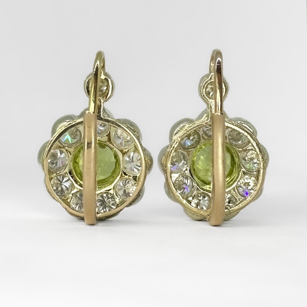 Peridot Diamond Cluster Earrings - Saddingtons Jewellery Stand 375 - image 3