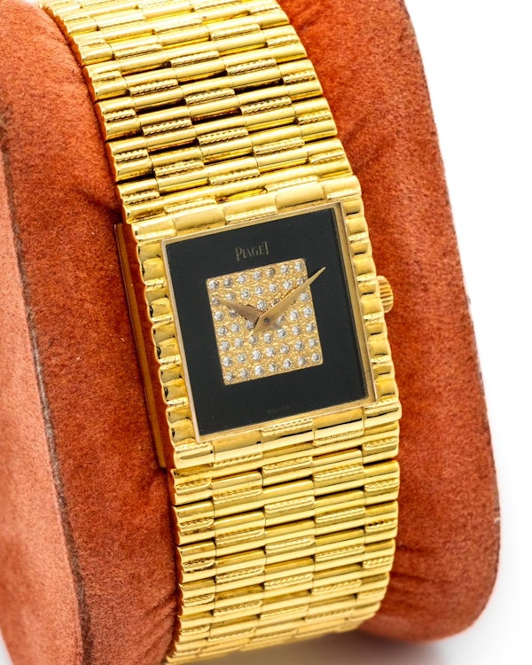 1980 Piaget Traditional ‘Bamboo’ 2131 Onyx & Pave Diamond - image 3