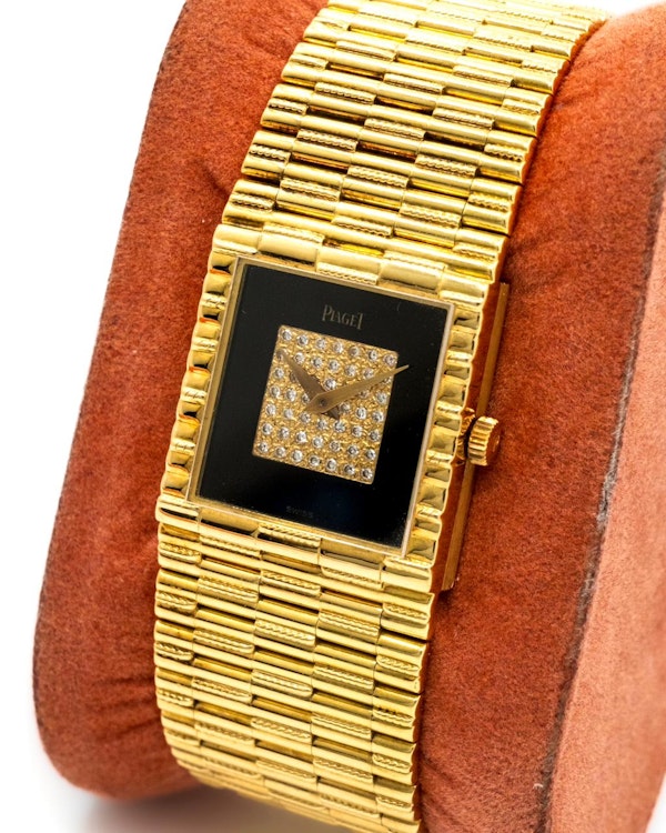 1980 Piaget Traditional ‘Bamboo’ 2131 Onyx & Pave Diamond - image 4