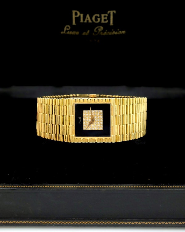 1980 Piaget Traditional ‘Bamboo’ 2131 Onyx & Pave Diamond - image 9