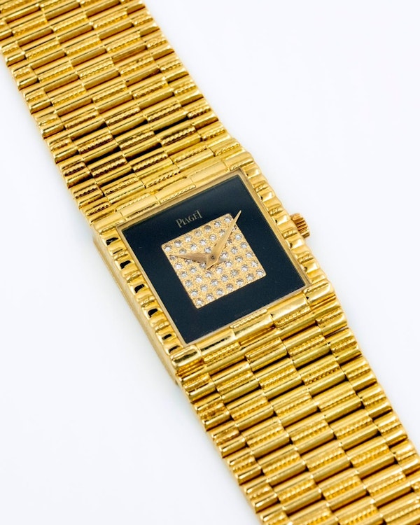 1980 Piaget Traditional ‘Bamboo’ 2131 Onyx & Pave Diamond - image 6