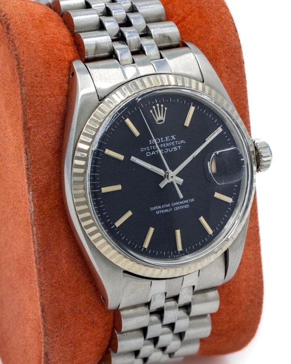 1968 Rolex Datejust 1601 Matt Black ‘Confetti’ Dial Pie-Pan - image 5