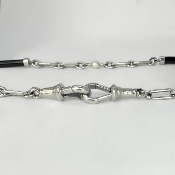 Deco Style Platinum Pearl Neck Chain - Saddingtons Jewellery Stand 375 - image 3