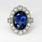 10ct Blue Purple Sapphire And Diamond Cluster Ring - Saddingtons Jewellery Stand 375 - image 1