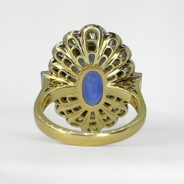 10ct Blue Purple Sapphire And Diamond Cluster Ring - Saddingtons Jewellery Stand 375 - image 3