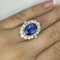 10ct Blue Purple Sapphire And Diamond Cluster Ring - Saddingtons Jewellery Stand 375 - image 4