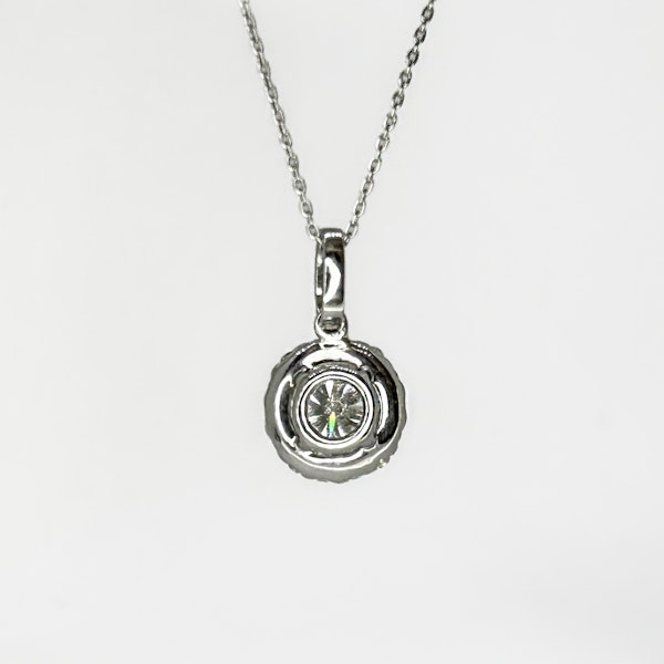 Diamond Halo Pendant 0.84ct - Saddingtons Jewellery Stand 375 - image 2