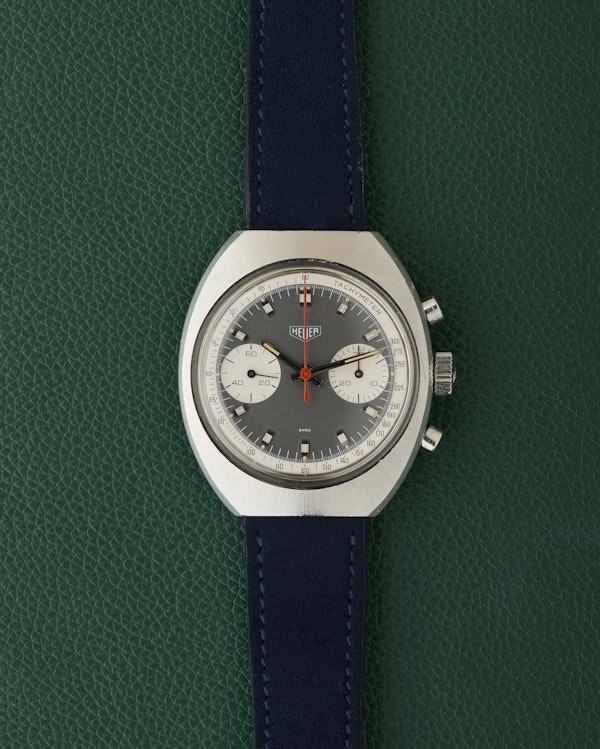Heuer Ref.73373 Chronograph Evil Panda Grey Dial Tachymeter Vintage - image 1