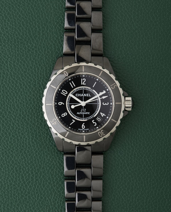 CHANEL J12 Black Ceramic 39mm Black Dial Black Bezel - image 1