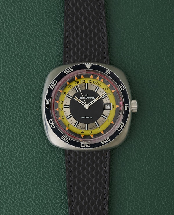 Helvetia Ref.2783.032.30 Yellow & Silver Dial 1960s Vintage Diver Watch - image 1