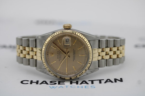Rolex Datejust 36 16013 Rare Houndstooth Dial - image 7